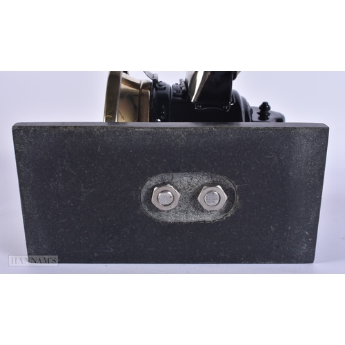 108 - A RARE ART DECO ACETYLENE MOTORISED BICYCLE SIDECAR LAMP NO 354 by Joseph Lucas. 16 cm x 14 cm.