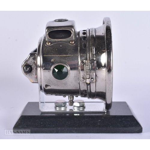 109 - AN ART DECO ACETYLENE BICYCLE OR EARLY MOTORBIKE FRONT LAMP NO 310 by Joseph Lucas. 14 cm x 14 cm.