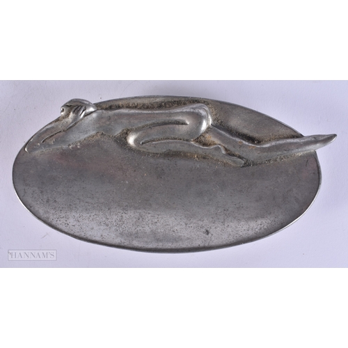 1 - AN ART DECO PEWTER TEAPOT together with a prattware pot lid, razors, an ashtray, bronzes etc. (qty)