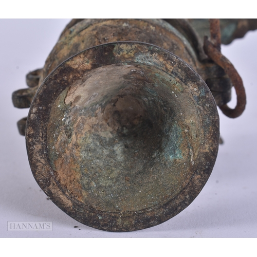 27 - A 14TH/15TH CENTURY ISLAMIC MIDDLE EASTERN BRONZE INCENSE BURNER AND COVER formed with numerous bird... 