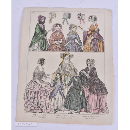 41 - FOUR 19TH CENTURY HAND COLOURED ENGRAVINGS. 38 cm x 26 cm. (4)
