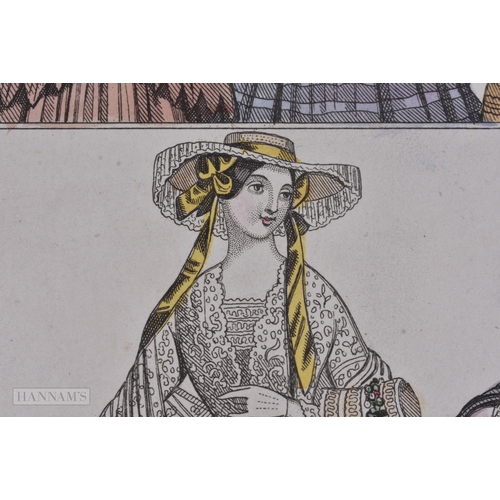 41 - FOUR 19TH CENTURY HAND COLOURED ENGRAVINGS. 38 cm x 26 cm. (4)