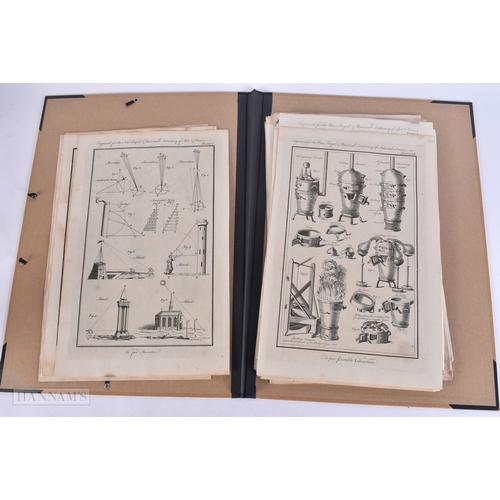 43 - A LARGE COLLECTION OF 18TH CENTURY SCIENTIFIC ENGRAVINGS Engraved for the New Royal & Universal Dict... 