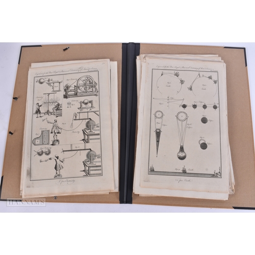 43 - A LARGE COLLECTION OF 18TH CENTURY SCIENTIFIC ENGRAVINGS Engraved for the New Royal & Universal Dict... 