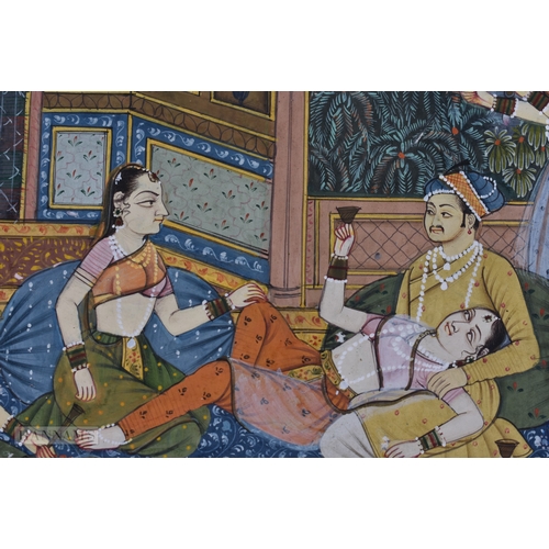 44 - Indian School (19th Century) 2 x Watercolours, Hanging scene & another. Largest 28cm x 14 cm. (2)