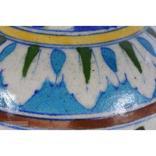 48 - A LARGE MIDDLE EASTERN IZNIK PERSIAN ISLAMIC FAIENCE VASE. 29 cm high.