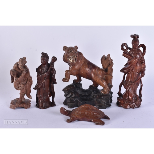 6 - TWO CRATES OF COLLECTABLES including West German ceramics, Chinese wood carvings etc. (qty)
