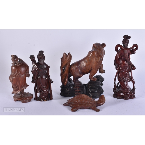 6 - TWO CRATES OF COLLECTABLES including West German ceramics, Chinese wood carvings etc. (qty)