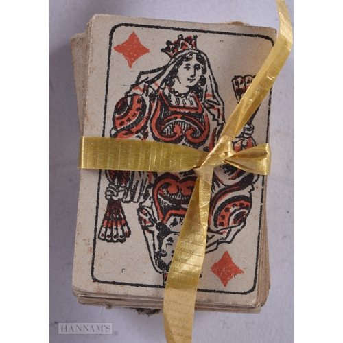 74 - FIVE PART SETS OF VINTAGE PLAYING CARDS and a set of miniature cards, including Devaud. (qty)