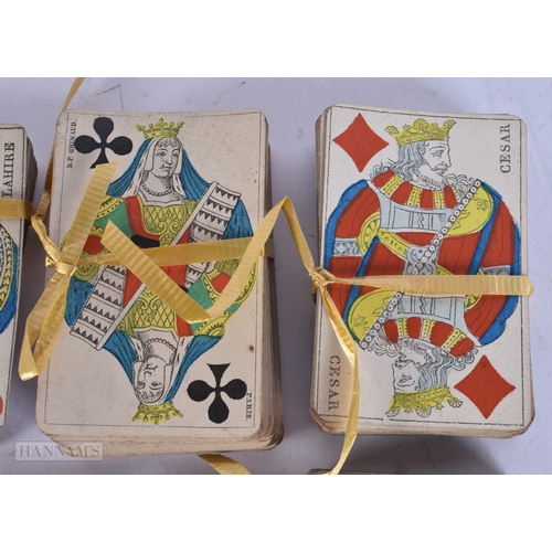 75 - SEVEN PART SETS OF VINTAGE PLAYING CARDS including B P Grimaud. (qty)