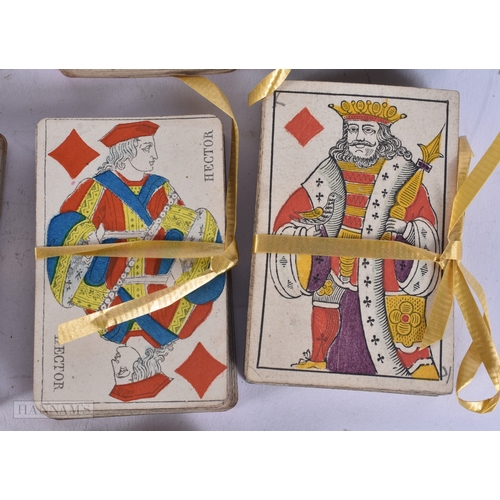 75 - SEVEN PART SETS OF VINTAGE PLAYING CARDS including B P Grimaud. (qty)