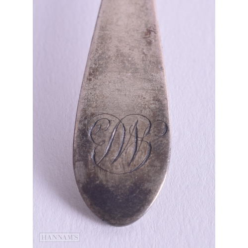 1140 - Six Georgian Silver Teaspoons Hallmarks Edinburgh by Alexander Henderson.  13.7cm x 2.6 cm, total we... 