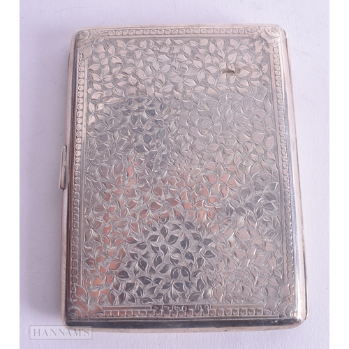 1201 - antique Victorian george unite .925 sterling silver pocket notebook 111g. Birmingham 1883. 7.5 cm x ... 