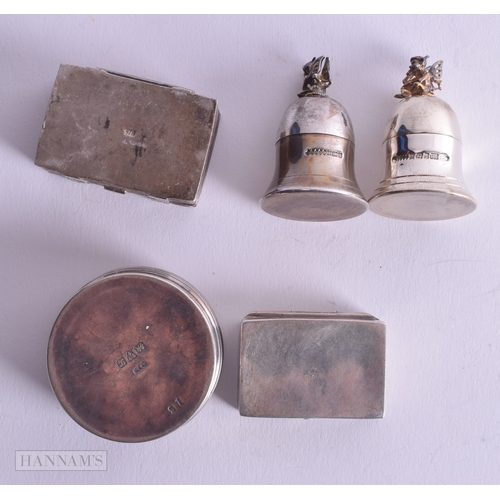 1203 - 5 x .925 sterling silver boxes inc pill, trinket, tooth fairy etc 88g. (5)