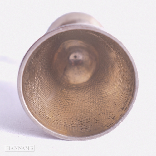 1206 - Antique / Vintage Stamped .900 Japanese Silver Hammered Egg Cup (35g). 6.75 cm x 4.5 cm.