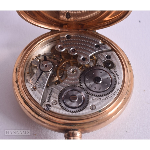 1249 - Admiral Open Face Rolled Gold Pocket Watch Hand-Wind Working. 5 cm wide.