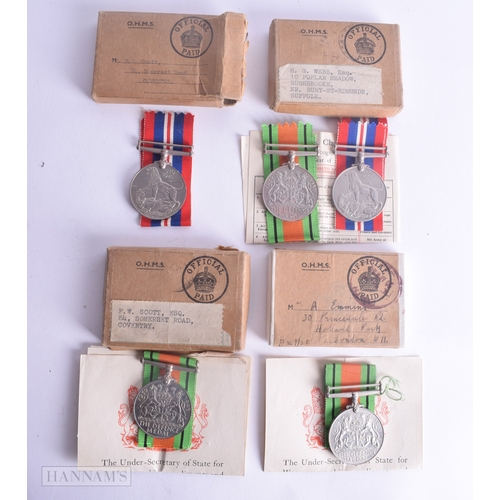 1260 - Boxed WW2 War & Defence Medals Inc RAF, Army. (4)