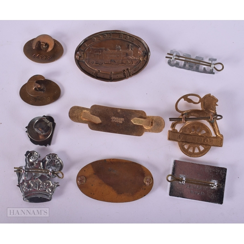 1276 - Railway Badges Inc British Railway Foreman LNER Sterling Silver NUR. 6 cm x 4 cm. (qty)