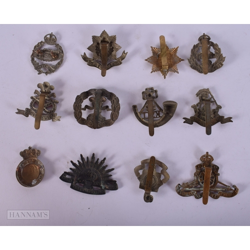 1277 - Military Cap Badges Inc Tank Regt, West Riding, North Staffs. (12)