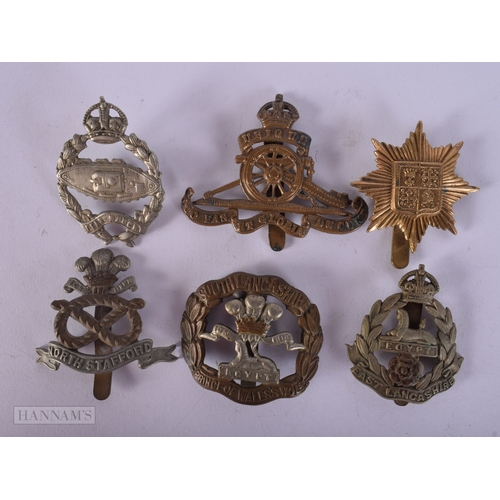 1277 - Military Cap Badges Inc Tank Regt, West Riding, North Staffs. (12)