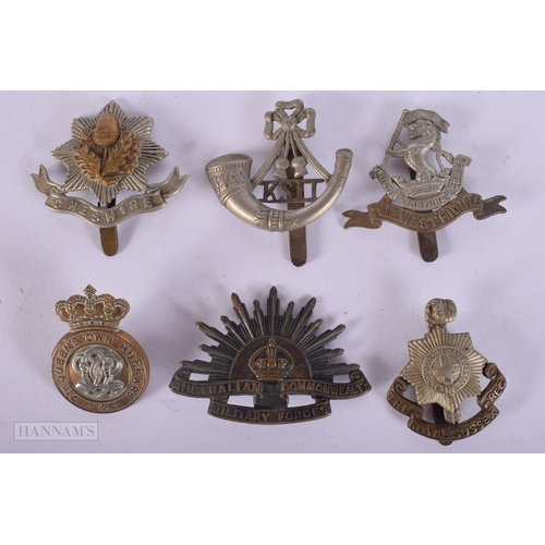 1277 - Military Cap Badges Inc Tank Regt, West Riding, North Staffs. (12)