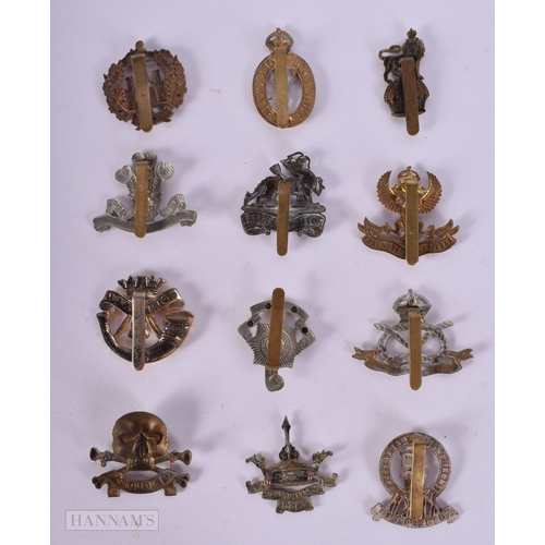 1280 - Military Cap Badges Inc Anson, Hussars, Yeomanry. (12)