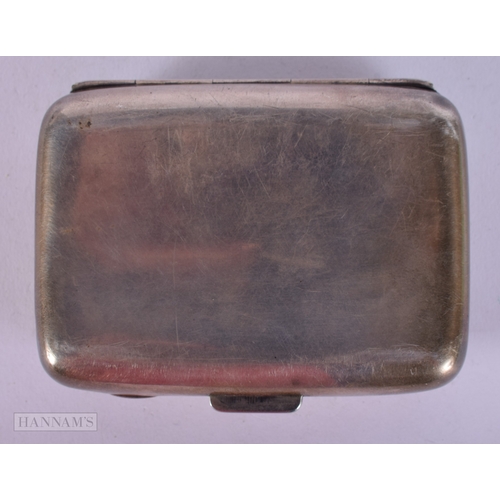 1292 - Victorian 1896 Chester Sterling Silver Cigarette Case w/ Hunt Scene Enamel 102g. 6.25 cm x 8.75 cm.