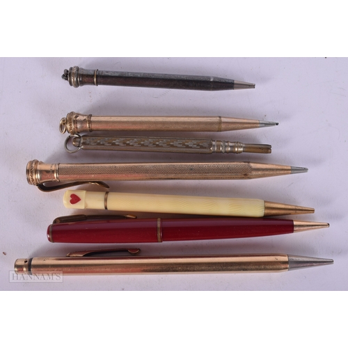 1297 - 12 x Antique / Vintage Propelling Pencils Inc Parker, Rolled Gold, Life-Long Etc. (12)