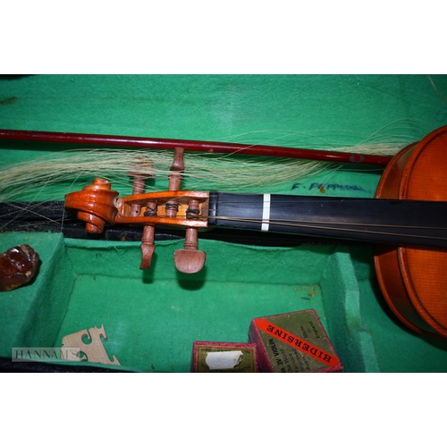 3002 - A cased  Stentor violin together with another cased Lark Violin (2)