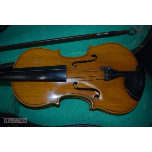 3002 - A cased  Stentor violin together with another cased Lark Violin (2)