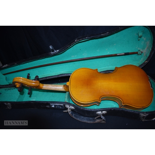 3002 - A cased  Stentor violin together with another cased Lark Violin (2)