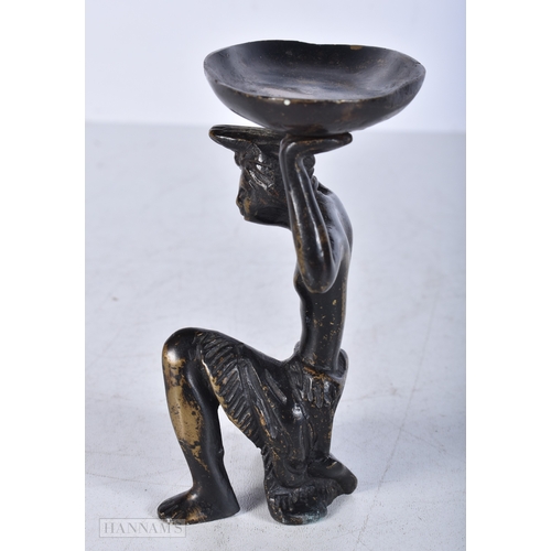 3009 - A small Indian bronze trinket dish/tazza 11 cm.