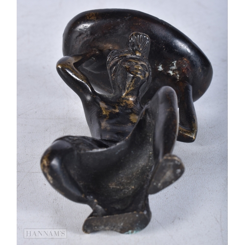 3009 - A small Indian bronze trinket dish/tazza 11 cm.