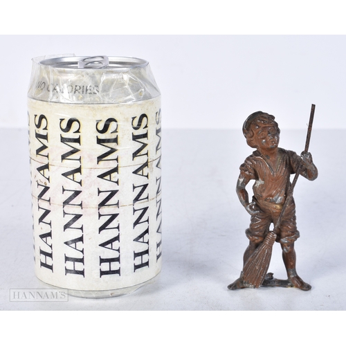 3010 - A small vintage metal chimney sweep figure 9cm
