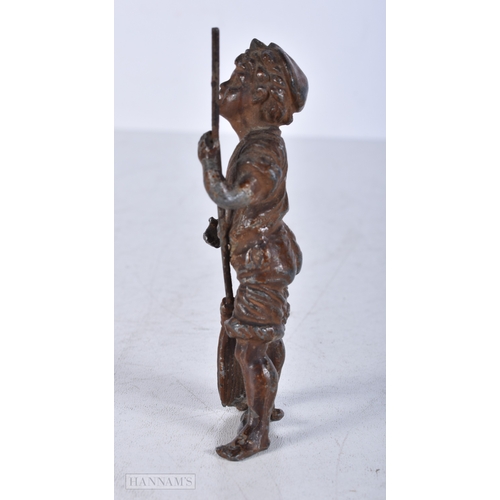 3010 - A small vintage metal chimney sweep figure 9cm