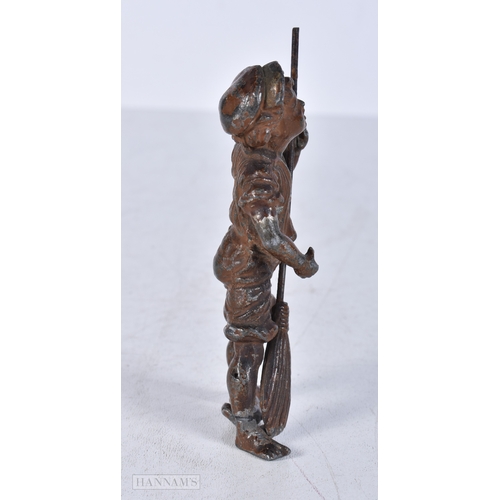 3010 - A small vintage metal chimney sweep figure 9cm