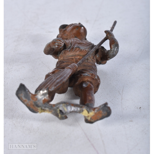 3010 - A small vintage metal chimney sweep figure 9cm