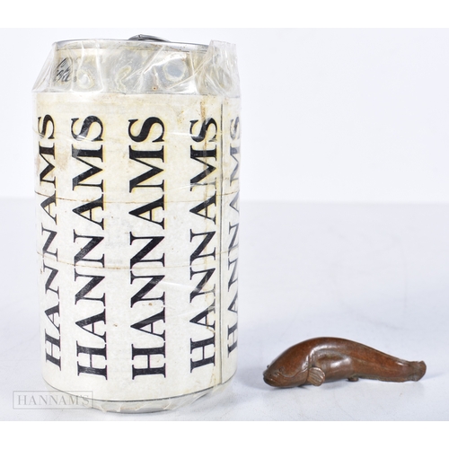 3013 - A Japanese bronze Lungfish 6 cm.