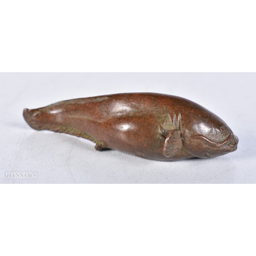3013 - A Japanese bronze Lungfish 6 cm.
