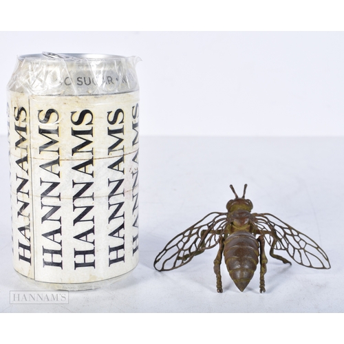 3018 - A Japanese bronze Hornet 6x10cm.