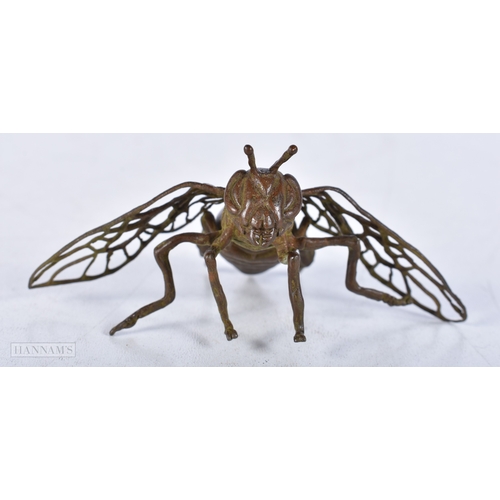 3018 - A Japanese bronze Hornet 6x10cm.