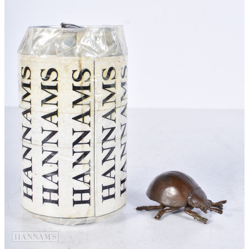 3019 - A Japanese bronze bug 5.5 cm.