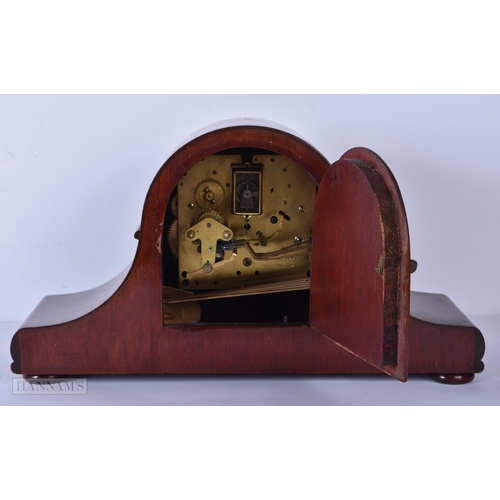 3021 - A German Haller wooden framed mantle clock 20 x 36cm