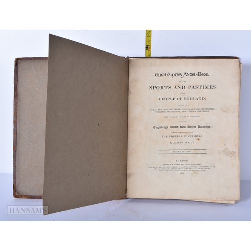 3031 - Glig Gamena Angel-Deod, translated to The Sports and Pastimes of the People of England book, leather... 
