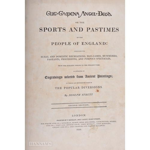 3031 - Glig Gamena Angel-Deod, translated to The Sports and Pastimes of the People of England book, leather... 