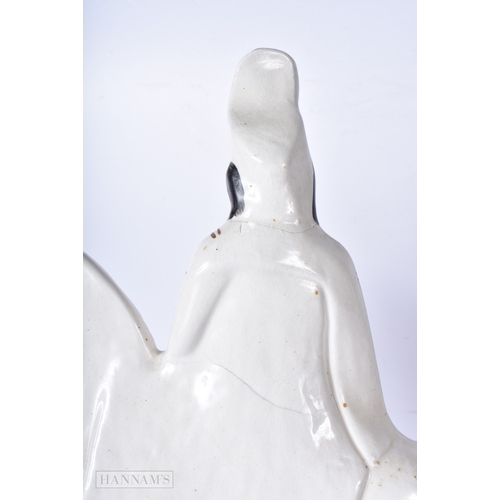 3036 - A pair of 19th Century Staffordshire porcelain Flat back horse riders together with 2 other flatback... 