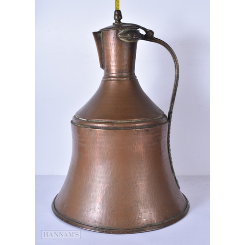 3041 - A large Central Asian copper ewer 50cm