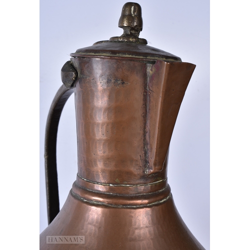 3041 - A large Central Asian copper ewer 50cm