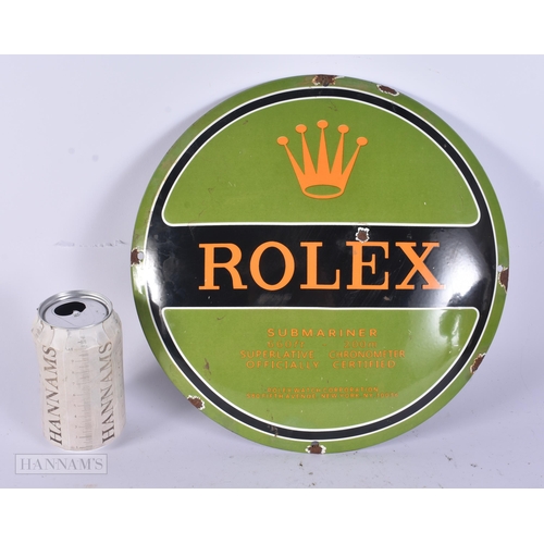 238 - A ROLEX SUBMARINER ENAMEL SIGN. 29 cm wide.