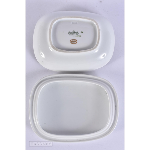 300 - A ROSENTHAL PORCELAIN BOX AND COVER. 15 cm x 11.5 cm.